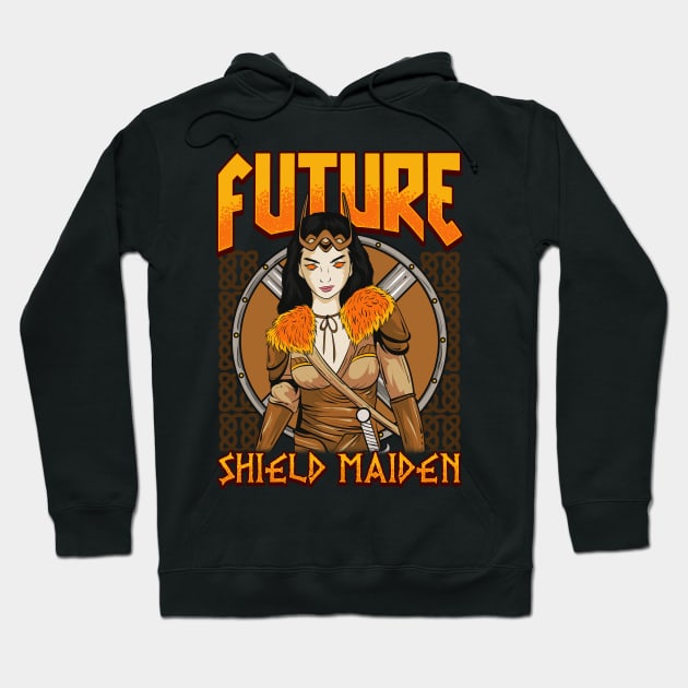 Future Shield Maiden Female Viking Warrior Hoodie by theperfectpresents